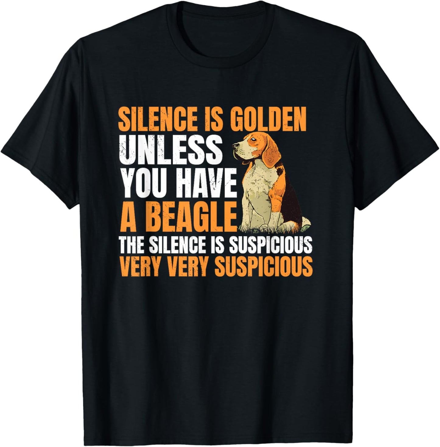 Beagle Small Scent Dog Hunting Pet Breeder Silence Is Golden T-Shirt - T-Shirt | Black