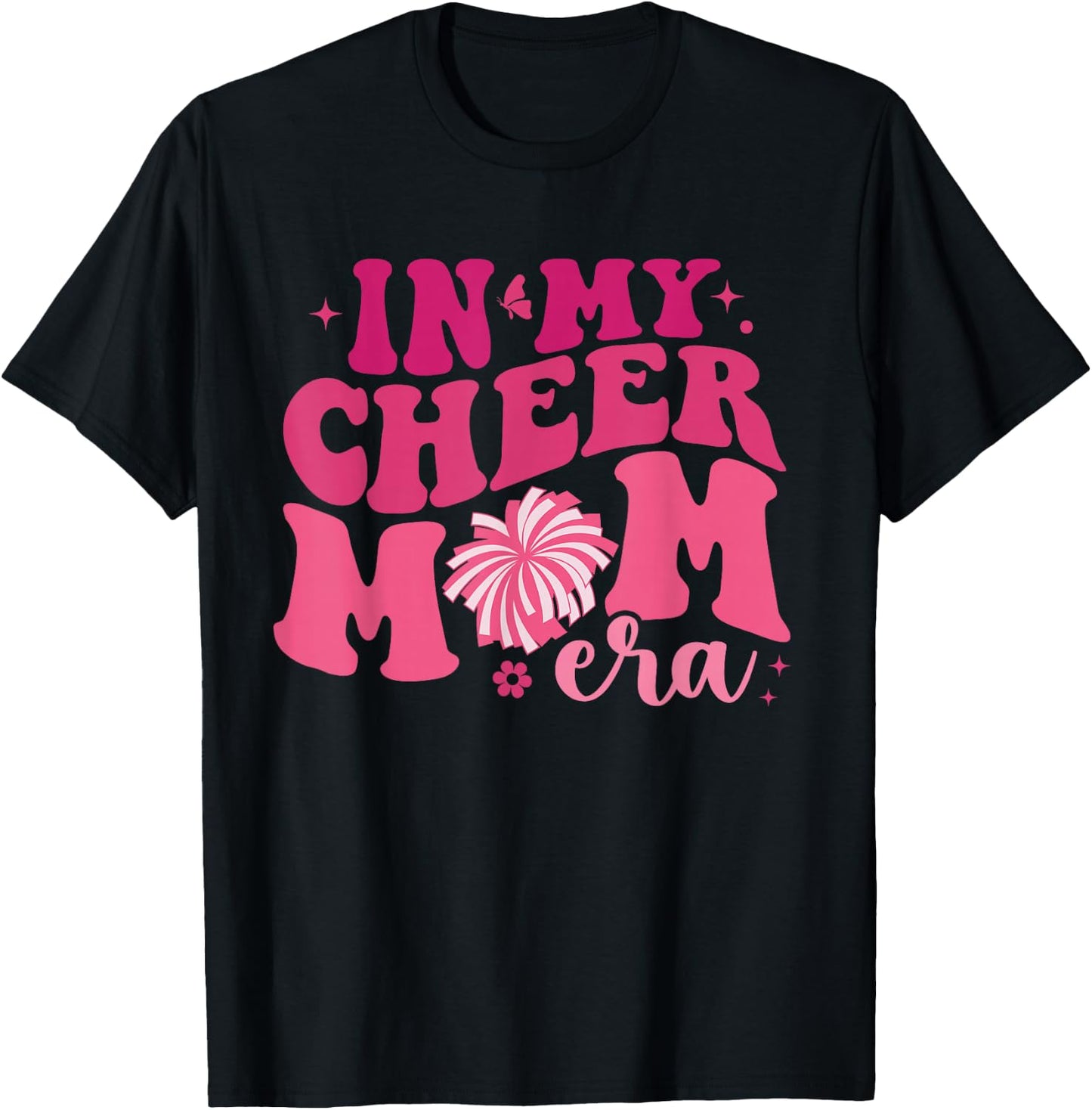 In My Cheer Mom Era Cheerleading Football Cheer Mom Life T-Shirt - T-Shirt | Black