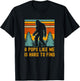 A Pops Like Me Is Hard To Find, Bigfoot Dad, Bigfoot Grandpa T-Shirt - T-Shirt | Black