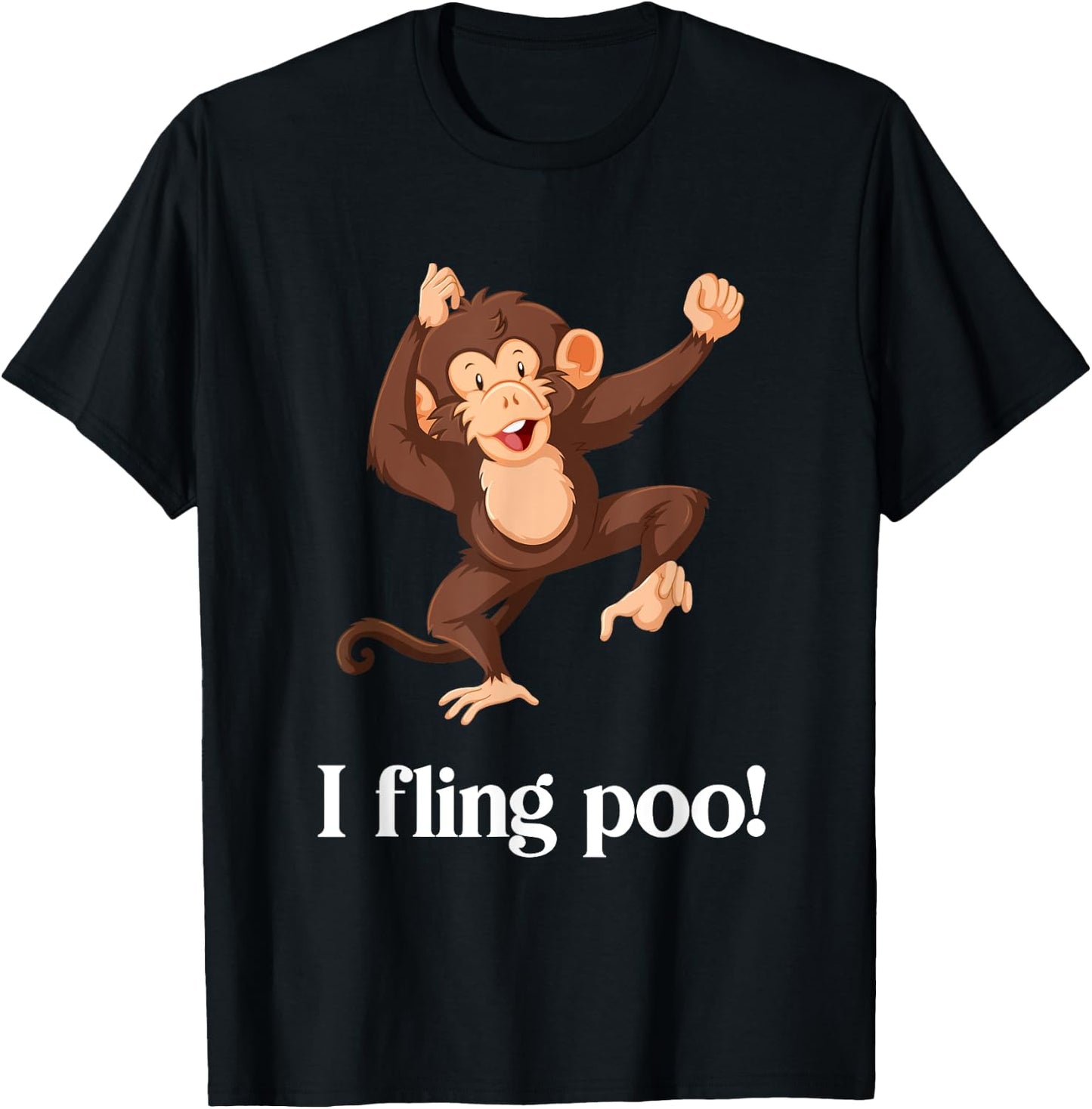 I fling poo monkey T-Shirt - T-Shirt | Black