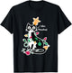 I Was Provoked Funny Cat Christmas Design T-Shirt - T-Shirt | Black