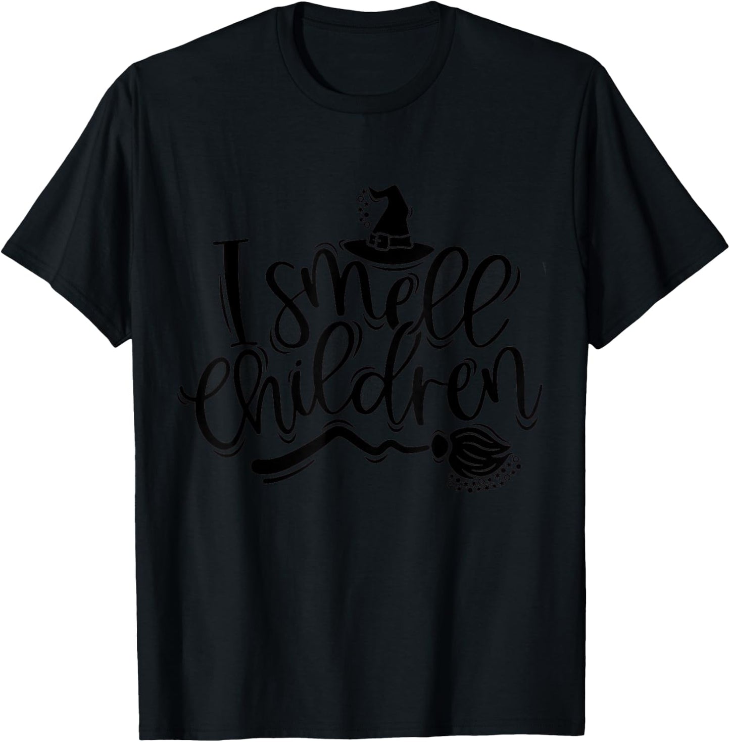 I Smell Children Funny Witch Orange Halloween Party Costume T-Shirt - T-Shirt | Black
