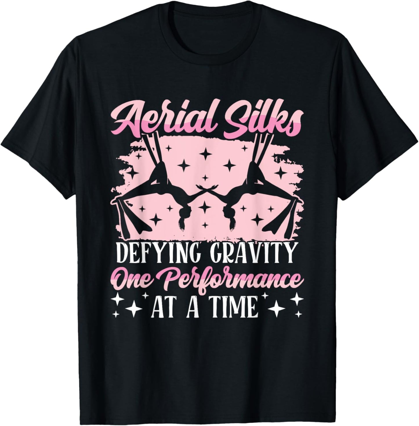 Aerial Silks yoga Defying Gravity Aerialist Aerial Silks T-Shirt - T-Shirt | Black