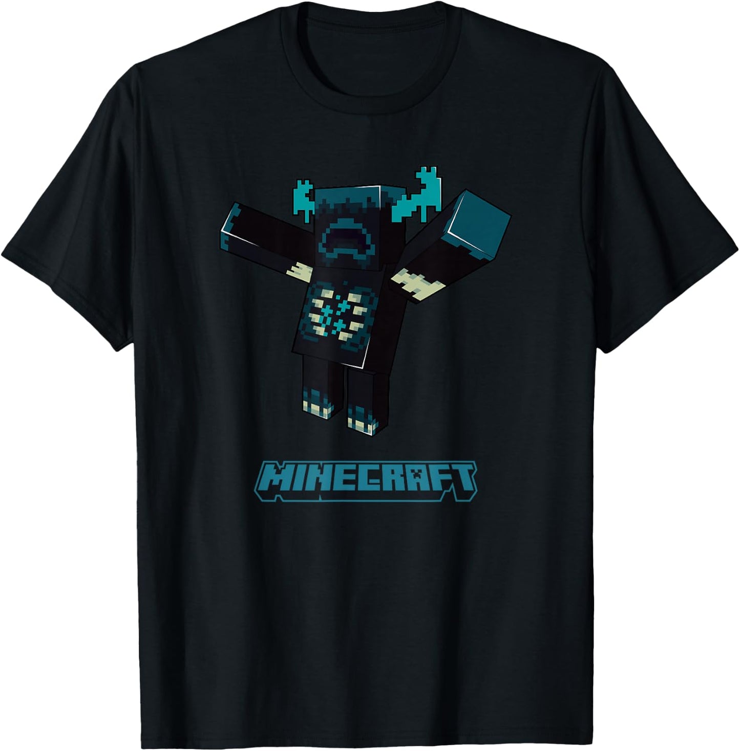 Minecraft Sculk Shrieker's Hostile Mob Warden Attack T-Shirt - T-Shirt | Black