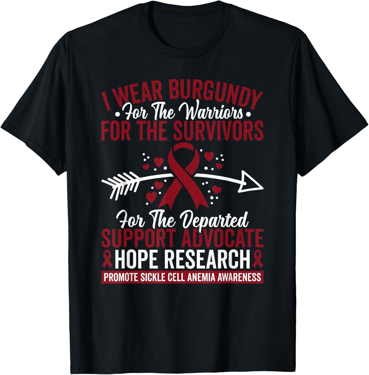 Sickle Cell Disease Warrior Awareness Blood SCD T-Shirt - T-Shirt | Black