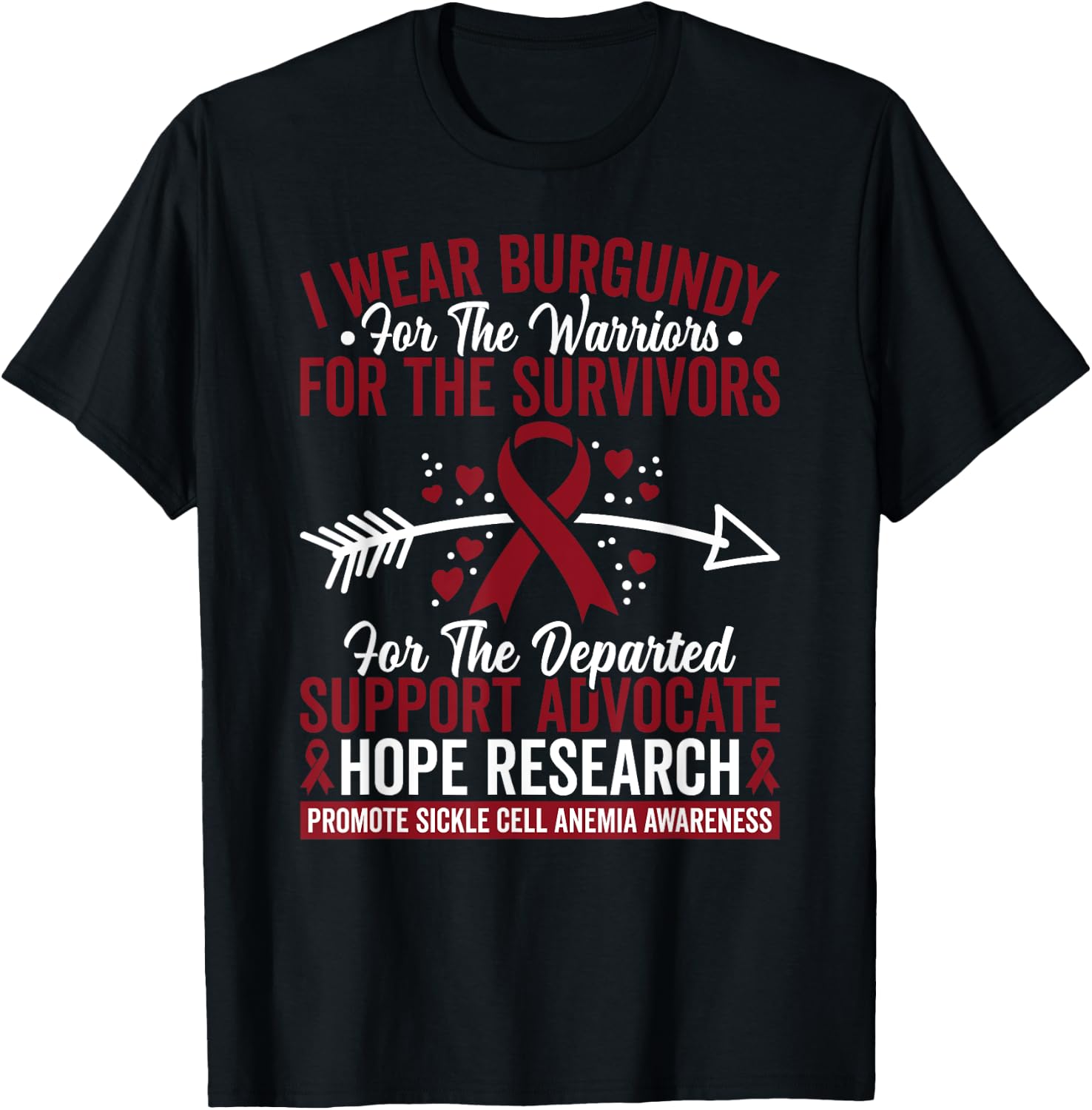 Sickle Cell Disease Warrior Awareness Blood SCD T-Shirt - T-Shirt | Black