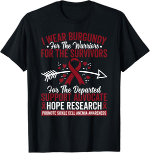Sickle Cell Disease Warrior Awareness Blood SCD T-Shirt - T-Shirt | Black