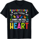 Paraprofessional - If You Think My Hands Full See My Heart T-Shirt - T-Shirt | Black