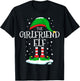 The Girlfriend Elf Christmas Family Matching Xmas Couples T-Shirt - T-Shirt | Black