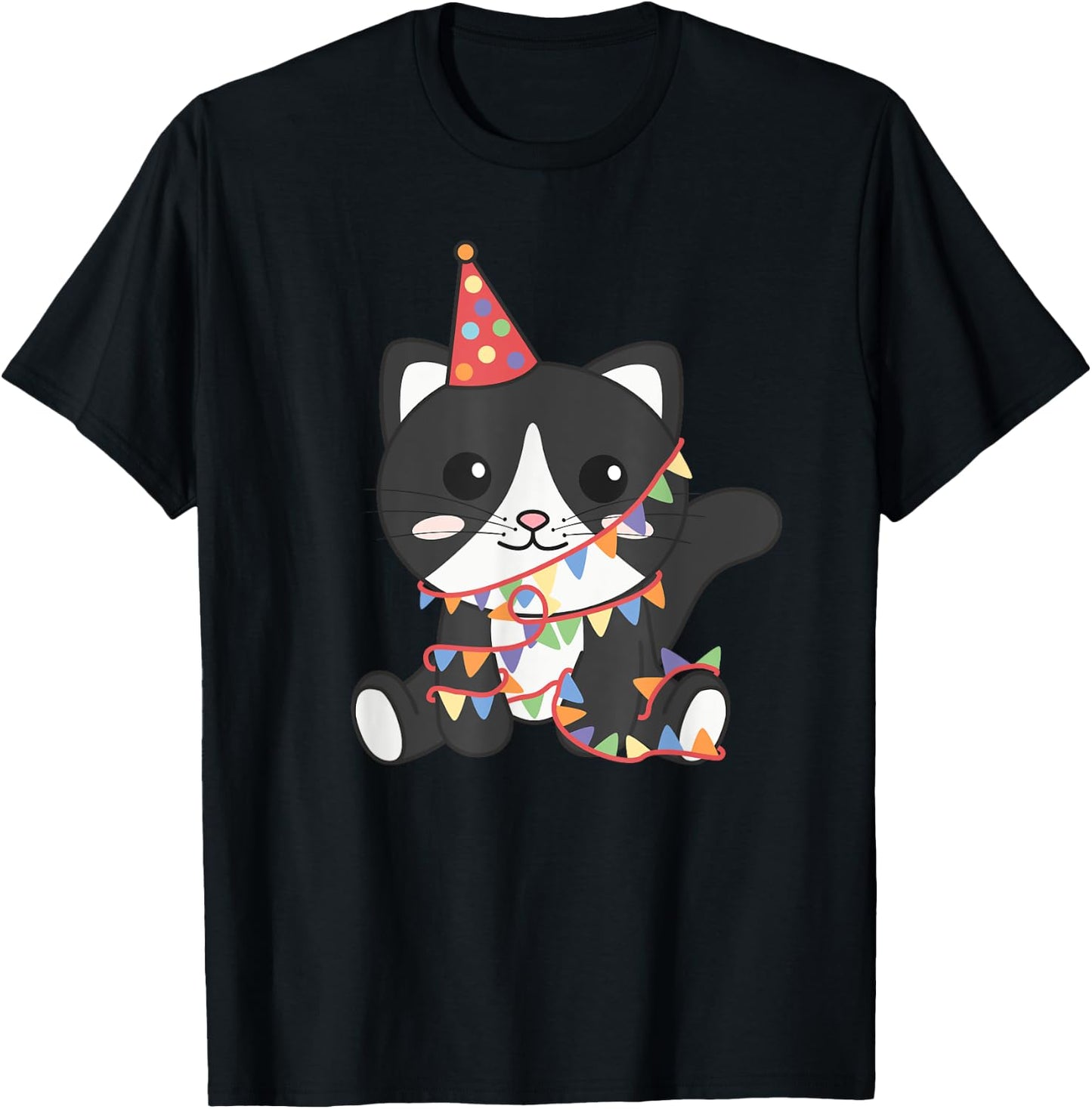 Birthday Cat For Children A Birthday Cat T-Shirt - T-Shirt | Black