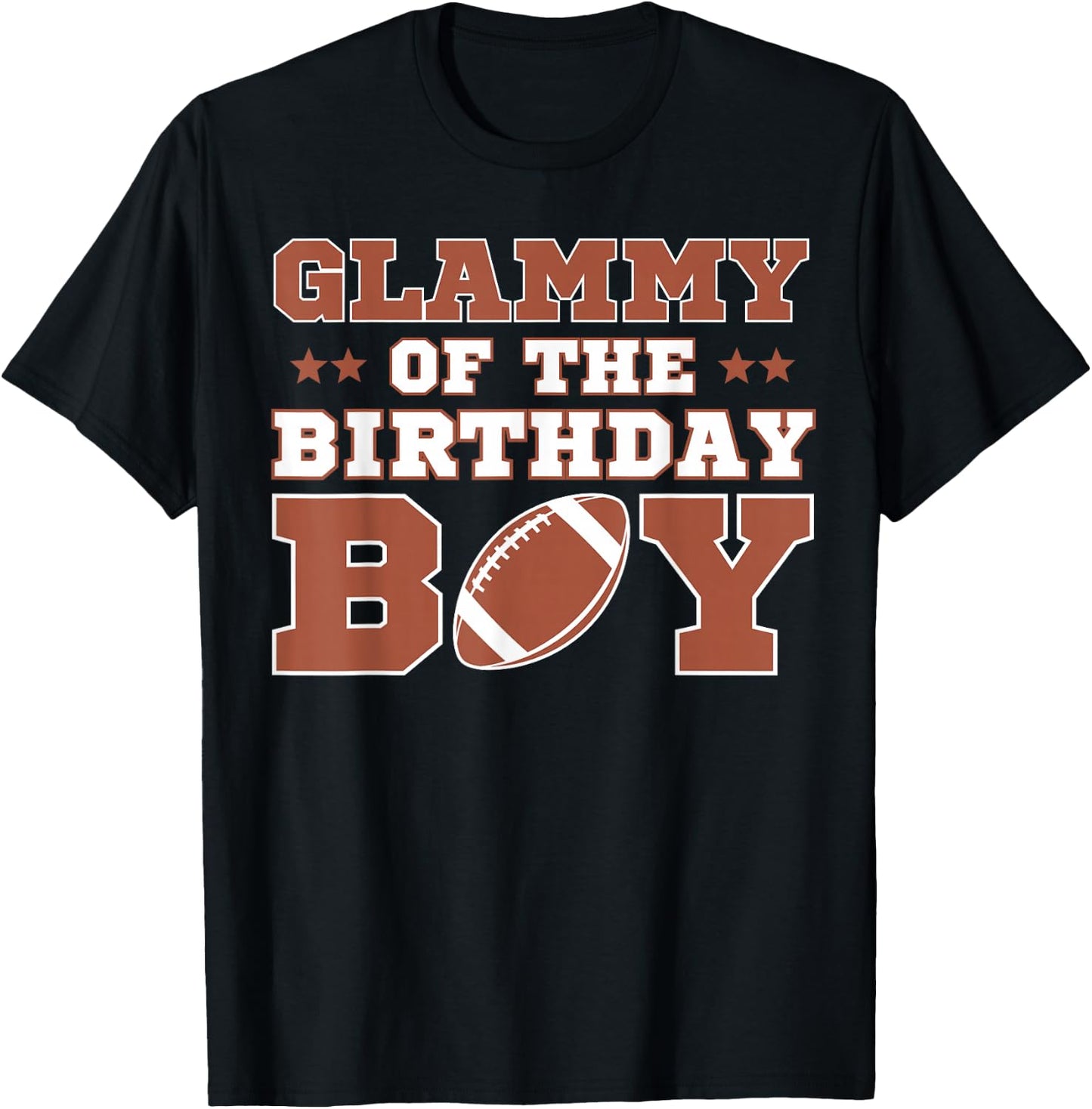 Glammy Of The Birthday Boy Football Kid 1st Bday Party Lover T-Shirt - T-Shirt | Black