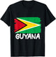 Cool Guyana Flag T-Shirt - T-Shirt | Black
