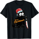 Christmas Scary Black Cat With Knife funny Christmas Pajama Men Women T-Shirt - T-Shirt | Black