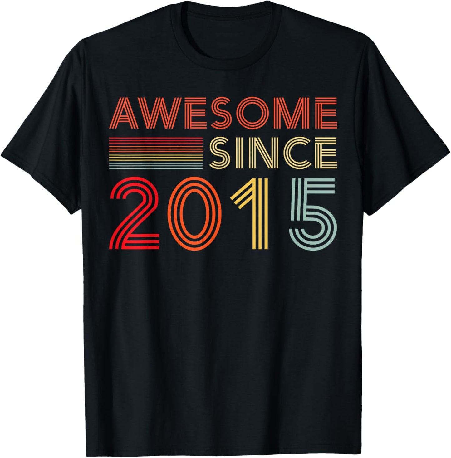 Nine 10yr Bday Son Boy Funny 2015 10th 10 Year Old Birthday T-Shirt - T-Shirt | Black