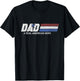 Funny Dad Vintage American Hero Fathers Day Dad US Veteran T-Shirt - T-Shirt | Black
