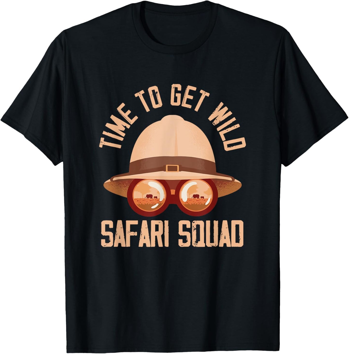 Safari Guide Costume Tour Guide Tourist Gift Wild Safari Animals Safari Tour Guide T-Shirt - T-Shirt | Black