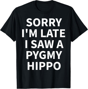 Pygmy Hippo Apparel - Funny Great Hippos Lover Design T-Shirt - T-Shirt | Black