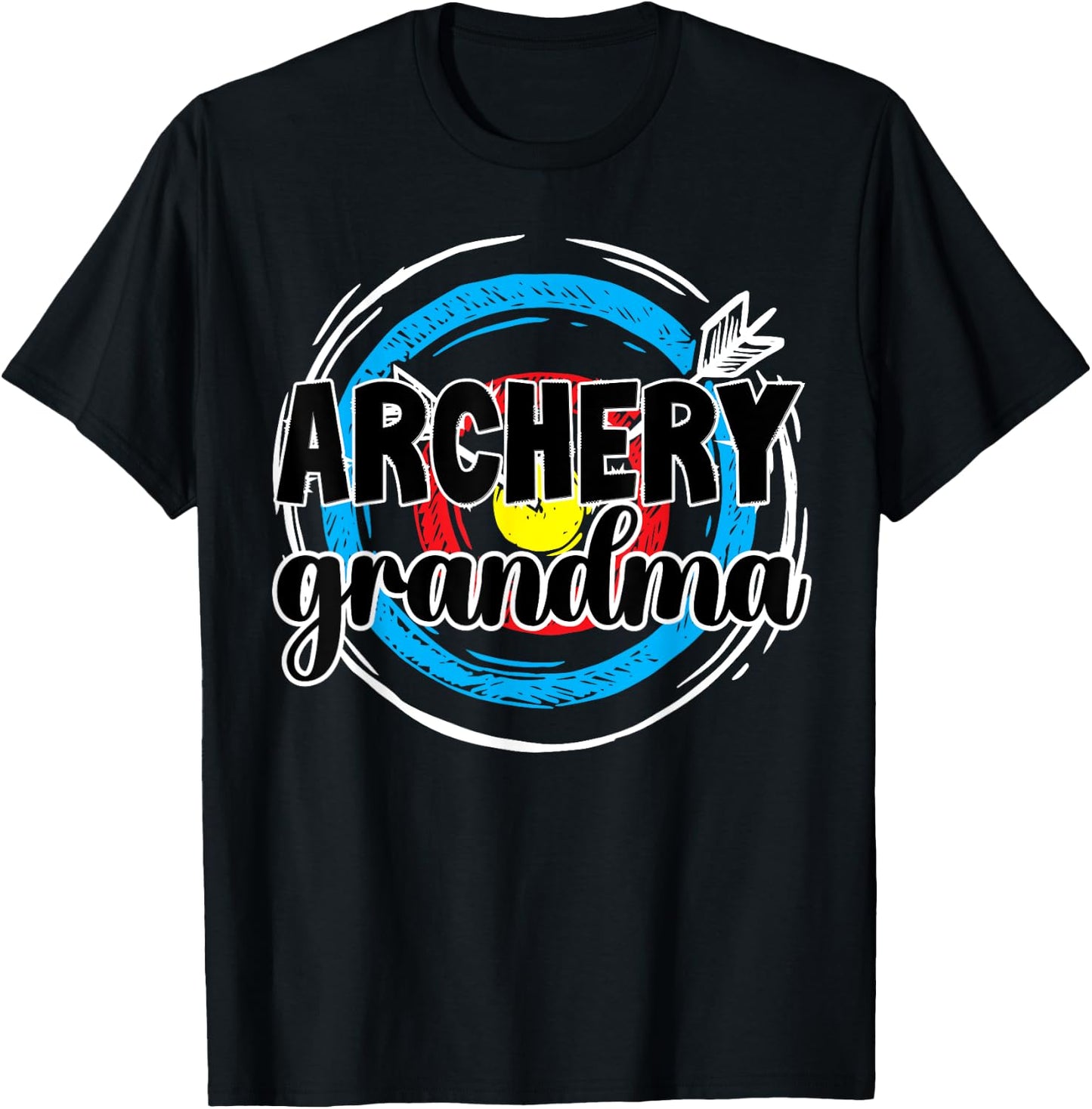 Archery Grandma Of An Archer Grandmother T-Shirt - T-Shirt | Black