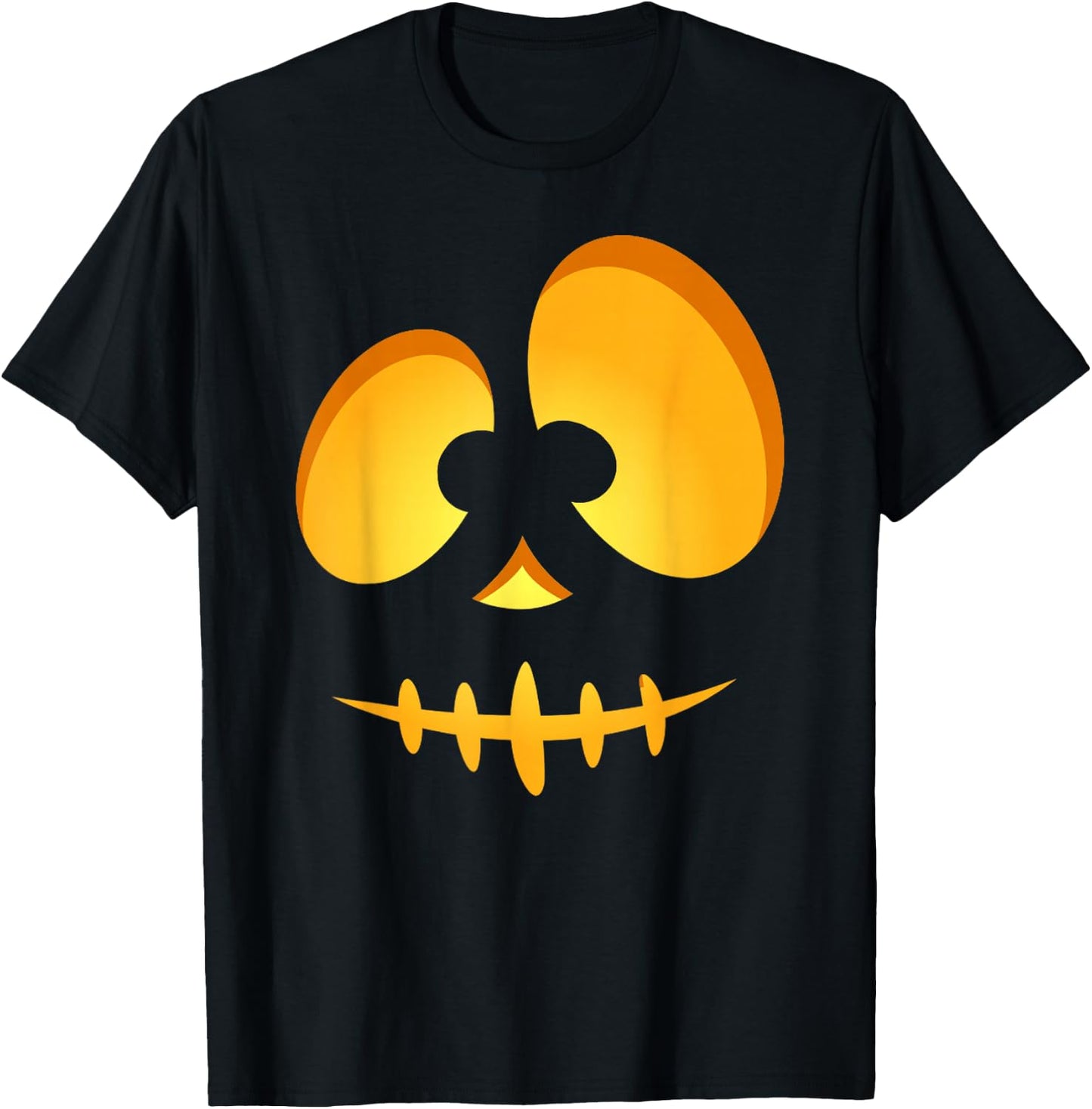 Jack O Lantern Scary Carved Pumpkin Scull Halloween Costume T-Shirt - T-Shirt | Black