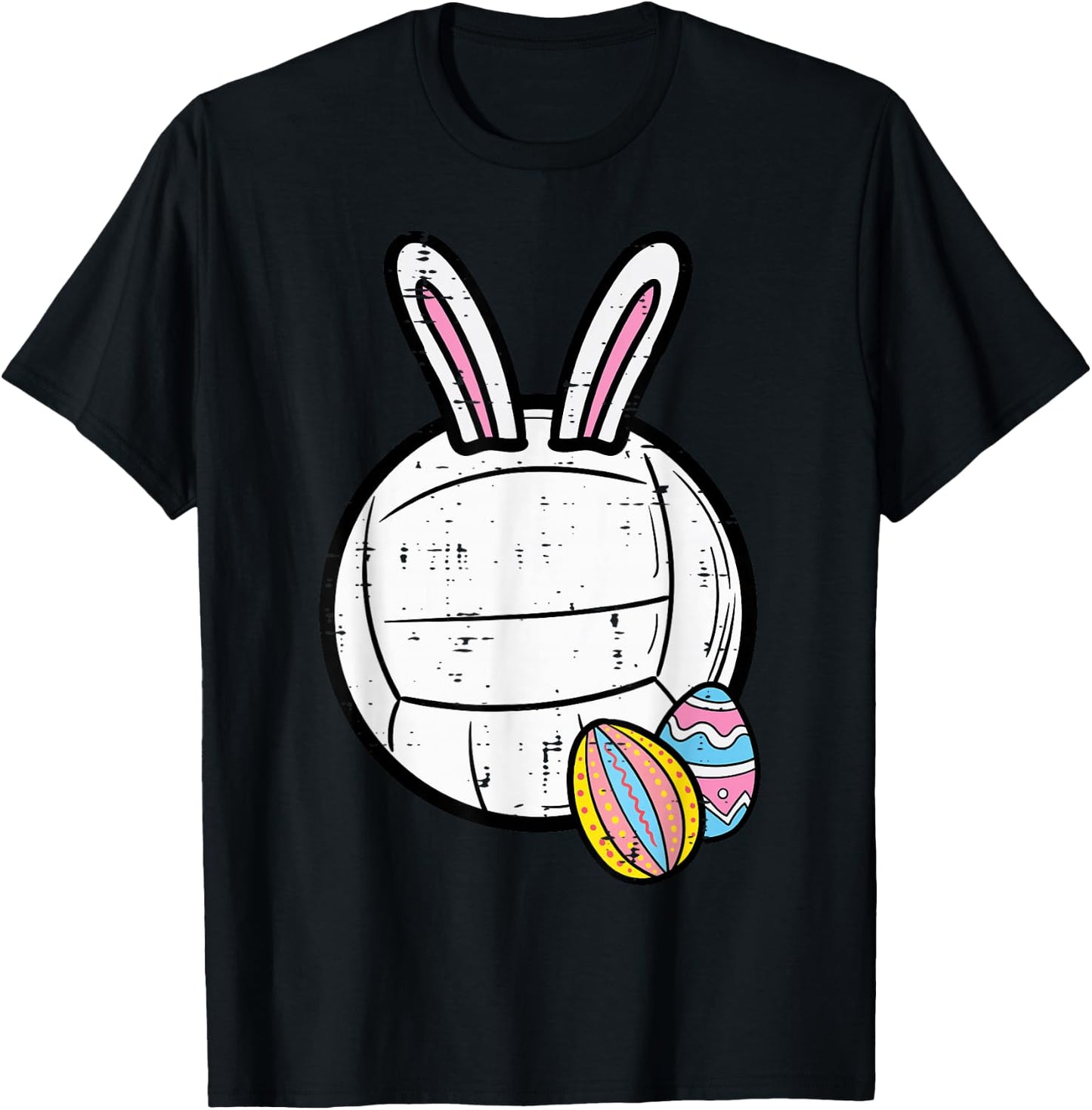 Easter Volleyball Bunny Sports Player Women Girls Teens Men T-Shirt - T-Shirt | Black