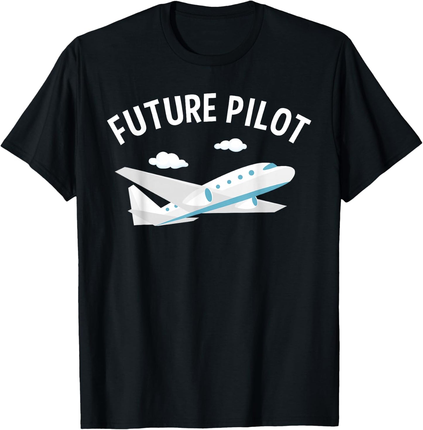 Funny Future Pilot Design For Kids Men Women Airplane Lovers T-Shirt - T-Shirt | Black