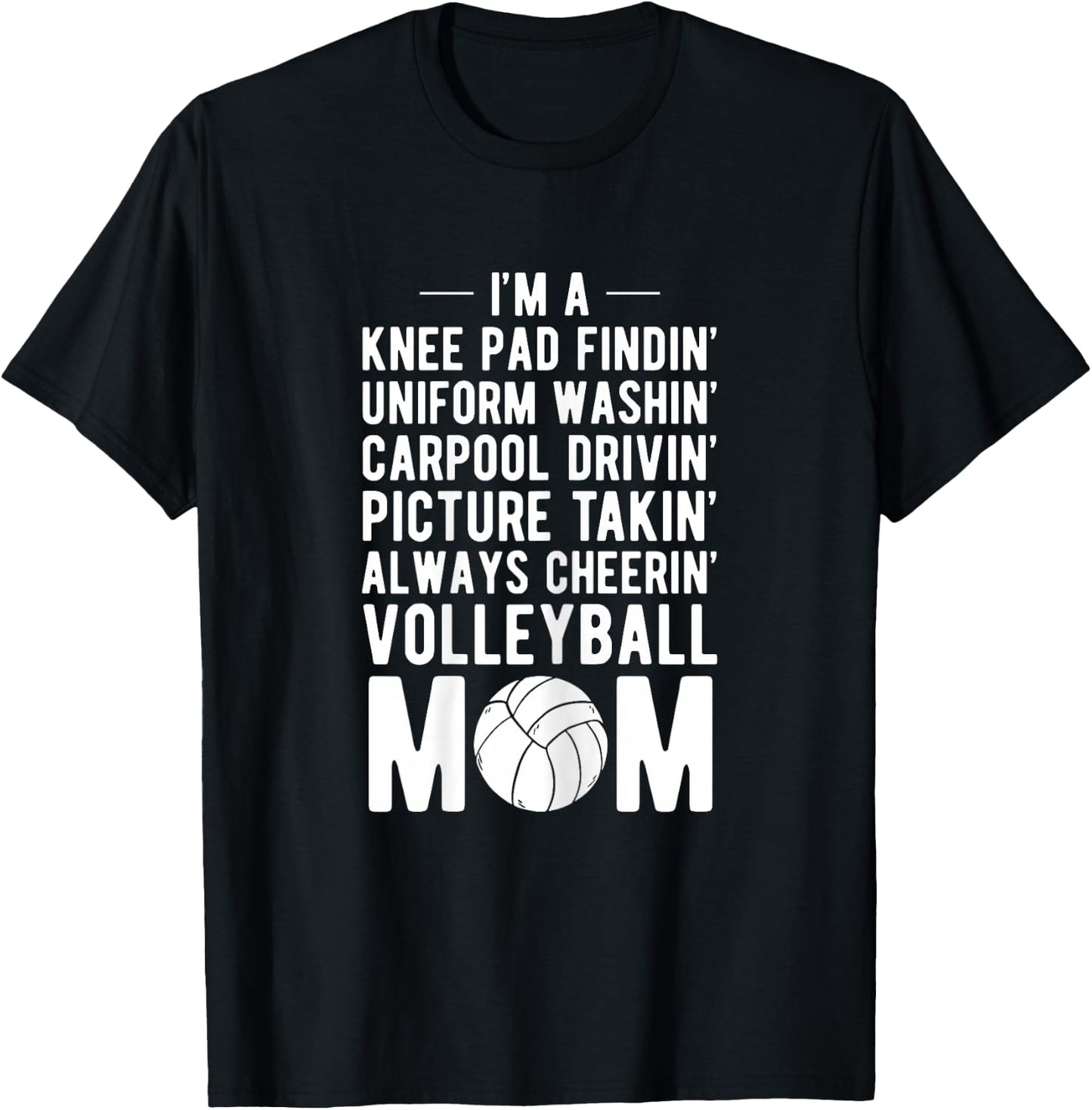 Volleyball Mom Volleyball-Player Volleyball Ball Gift T-Shirt - T-Shirt | Black