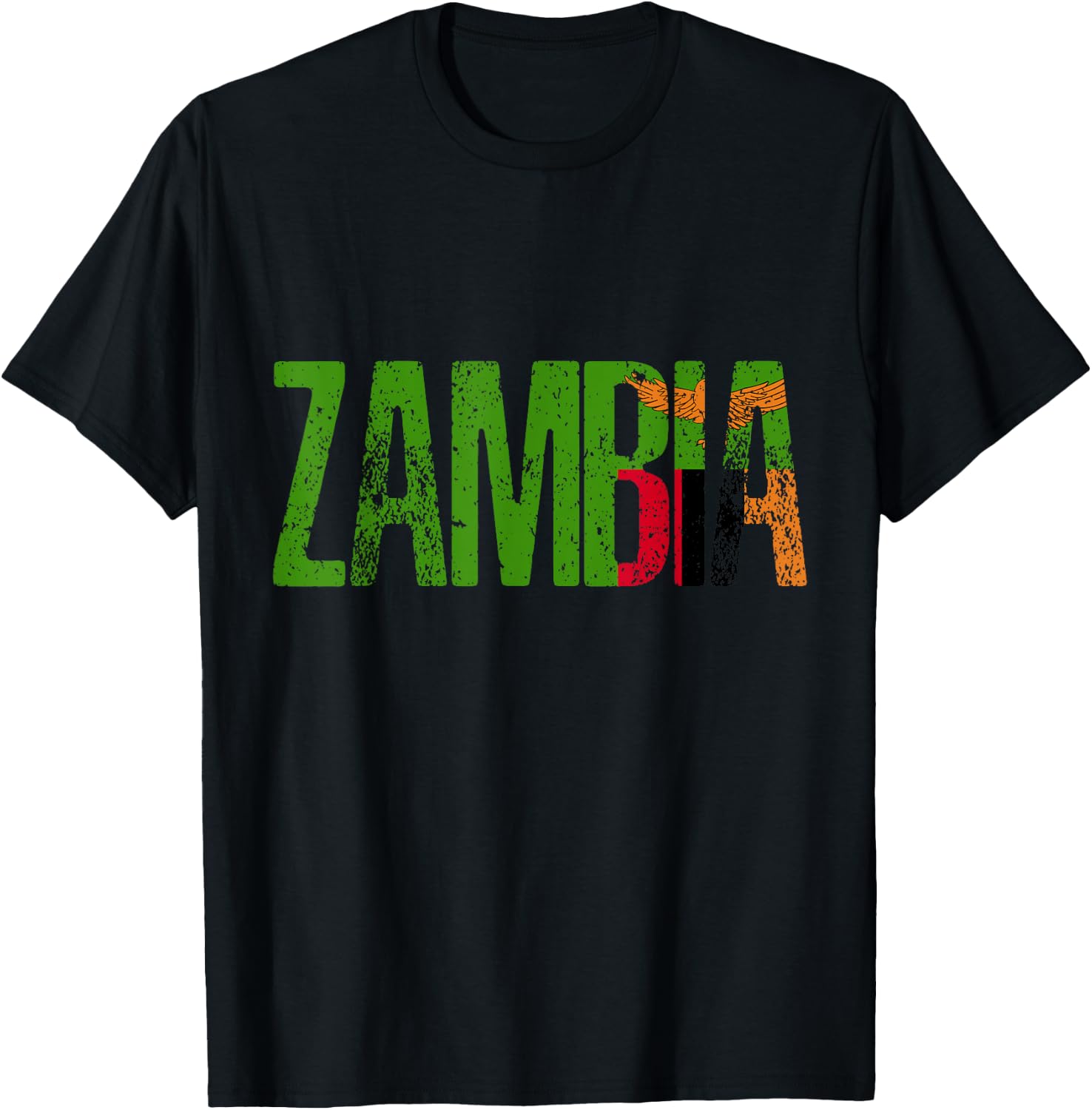 Zambian Country, Zambia Pride, African Heritage T-Shirt - T-Shirt | Black