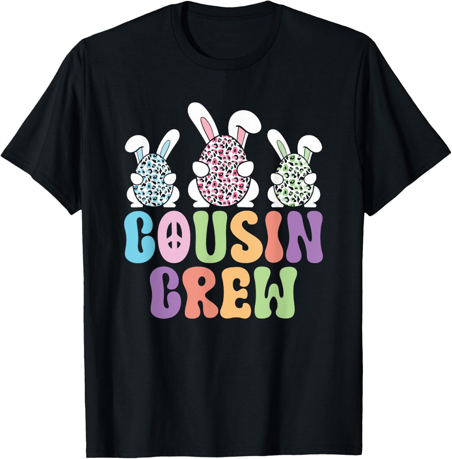 Cousin Crew Easter Bunny Family Matching Toddler Boys Girls T-Shirt - T-Shirt | Black