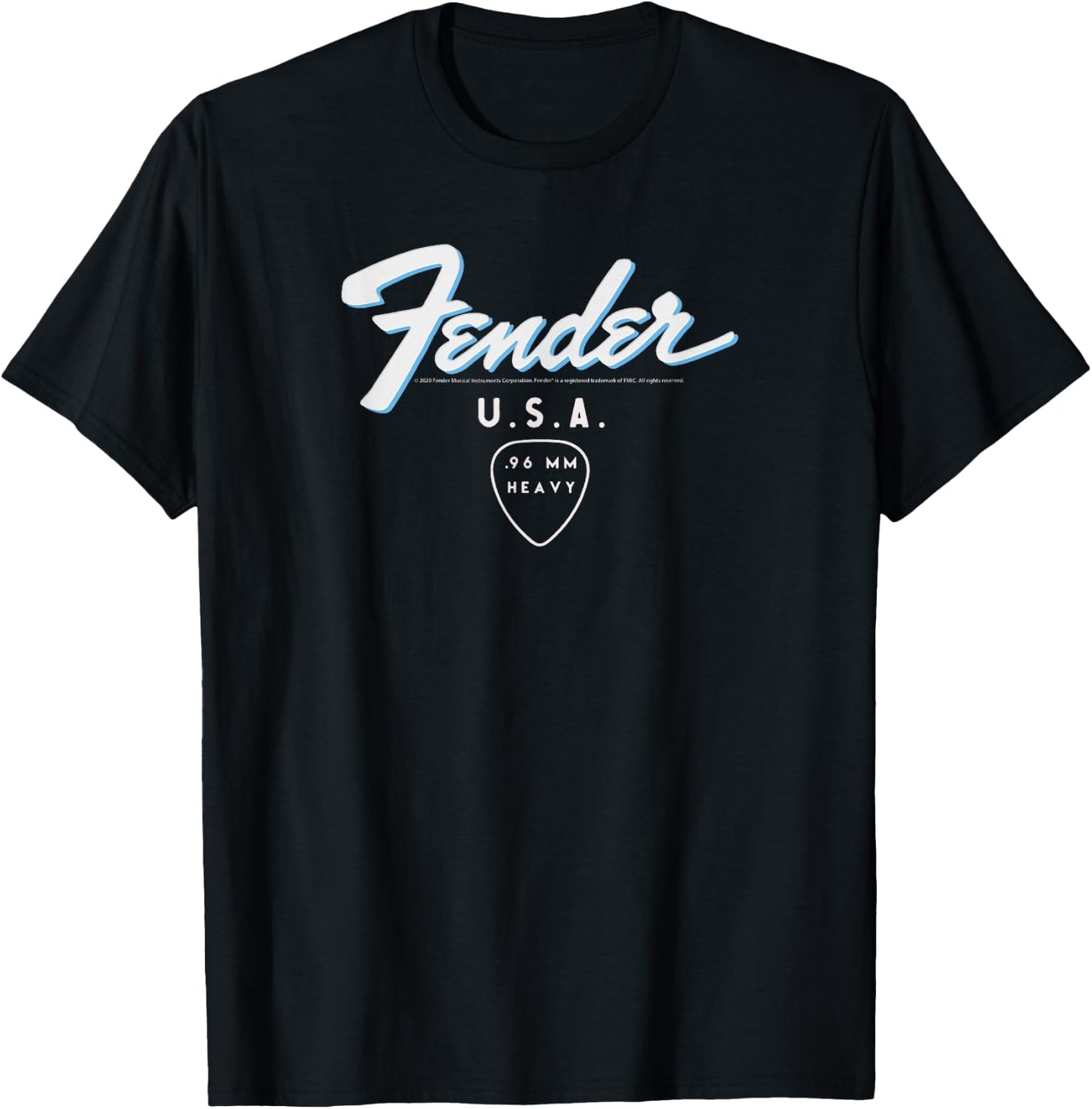 Fender U.S.A 96 MM Heavy Classic Guitar Pick Poster T-Shirt - T-Shirt | Black