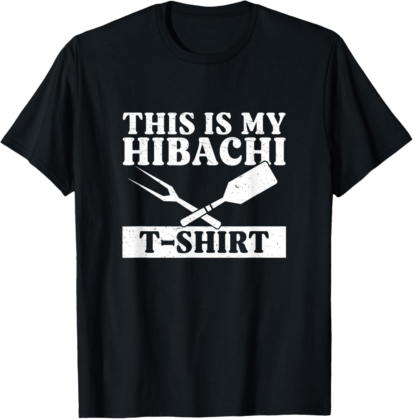 Hibachi Grilling Apparel - Men's Black X-Small Short Sleeve - Funny Japanese Cooking Hibachi T-Shirt - T-Shirt | Black