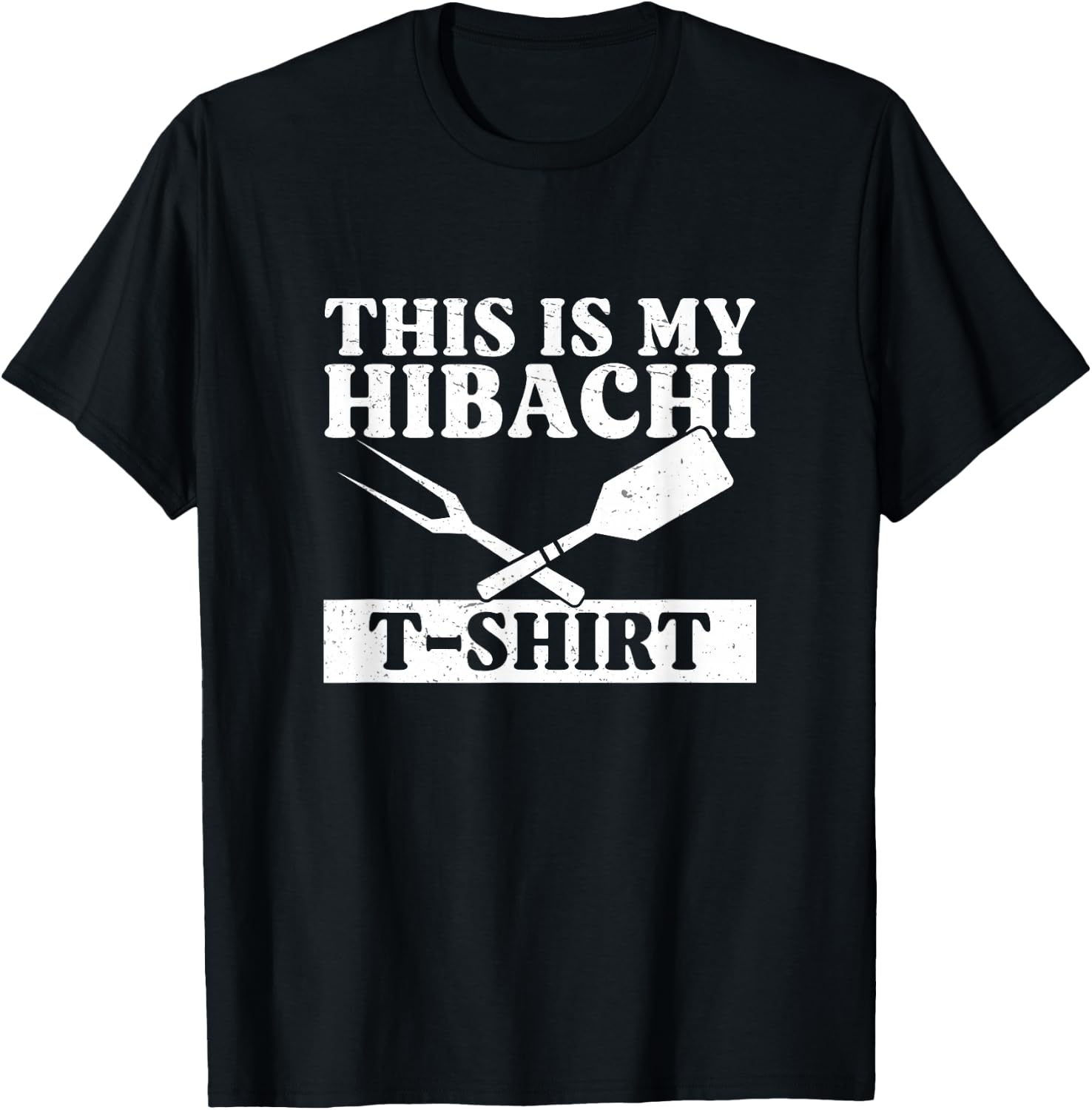 Hibachi Grilling Apparel - Men's Black X-Small Short Sleeve - Funny Japanese Cooking Hibachi T-Shirt - T-Shirt | Black