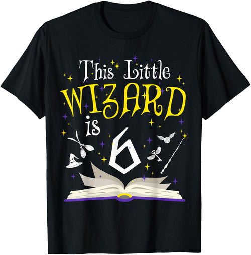 6th B-Day Magic Wizard 6 Year Old Birthday Matching Family