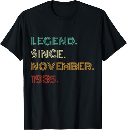40 Years Old Legend Since November 1985 40th Birthday T-Shirt - T-Shirt | Black