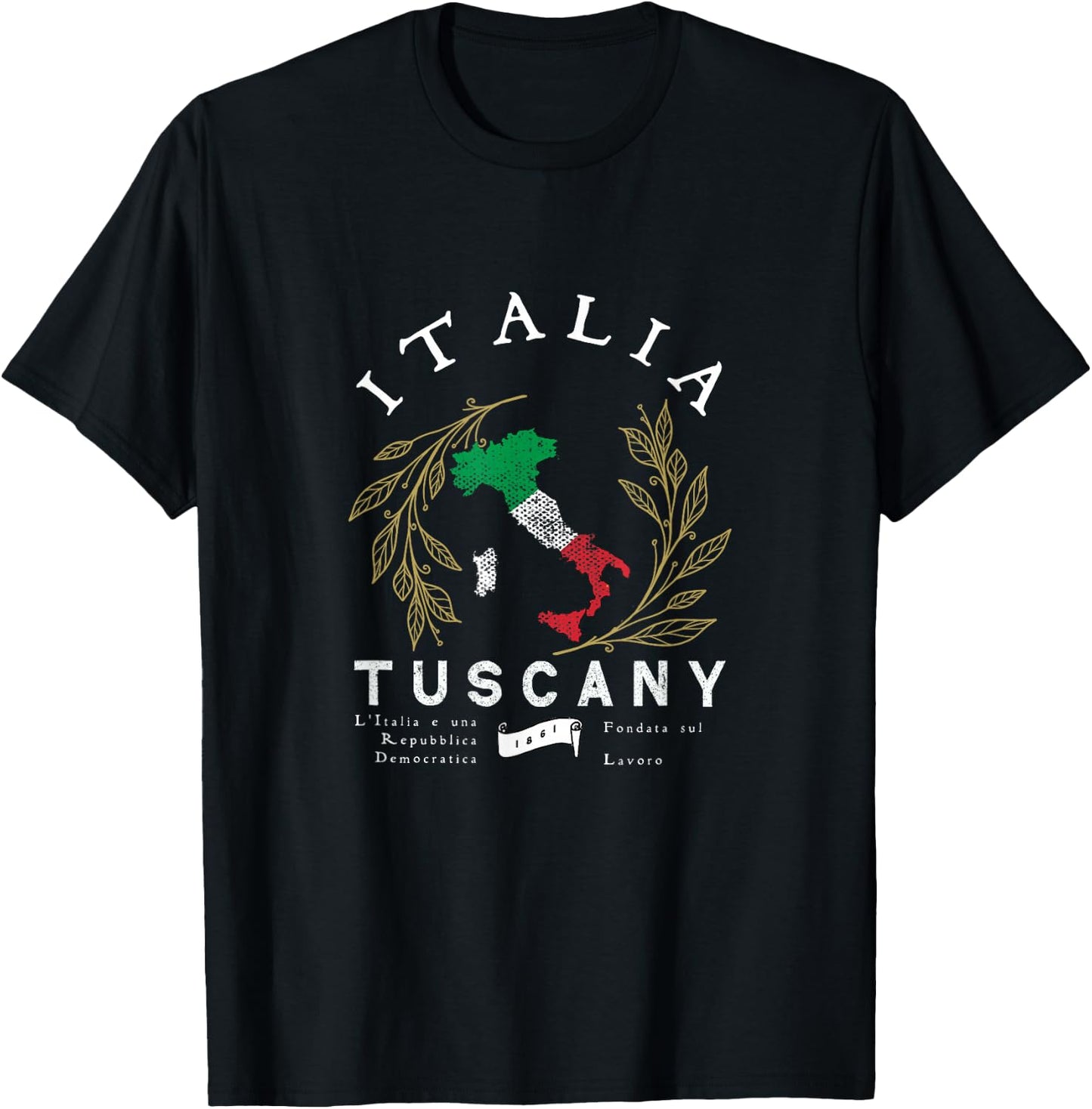 Tuscany Italy Vacation Souvenir T-Shirt - T-Shirt | Black