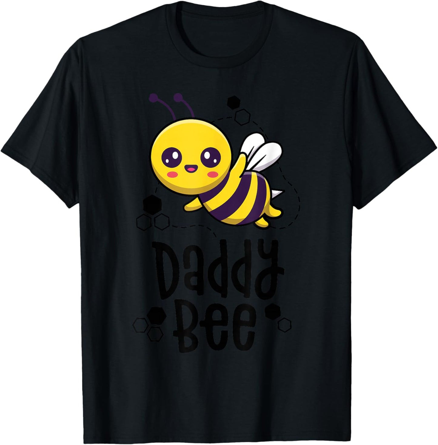 Family Bee Shirts Dad Daddy First Bee Day Outfit Birthday T-Shirt - T-Shirt | Black