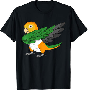 Dabbing Parrot I Funny White-bellied Caique T-Shirt - T-Shirt | Black