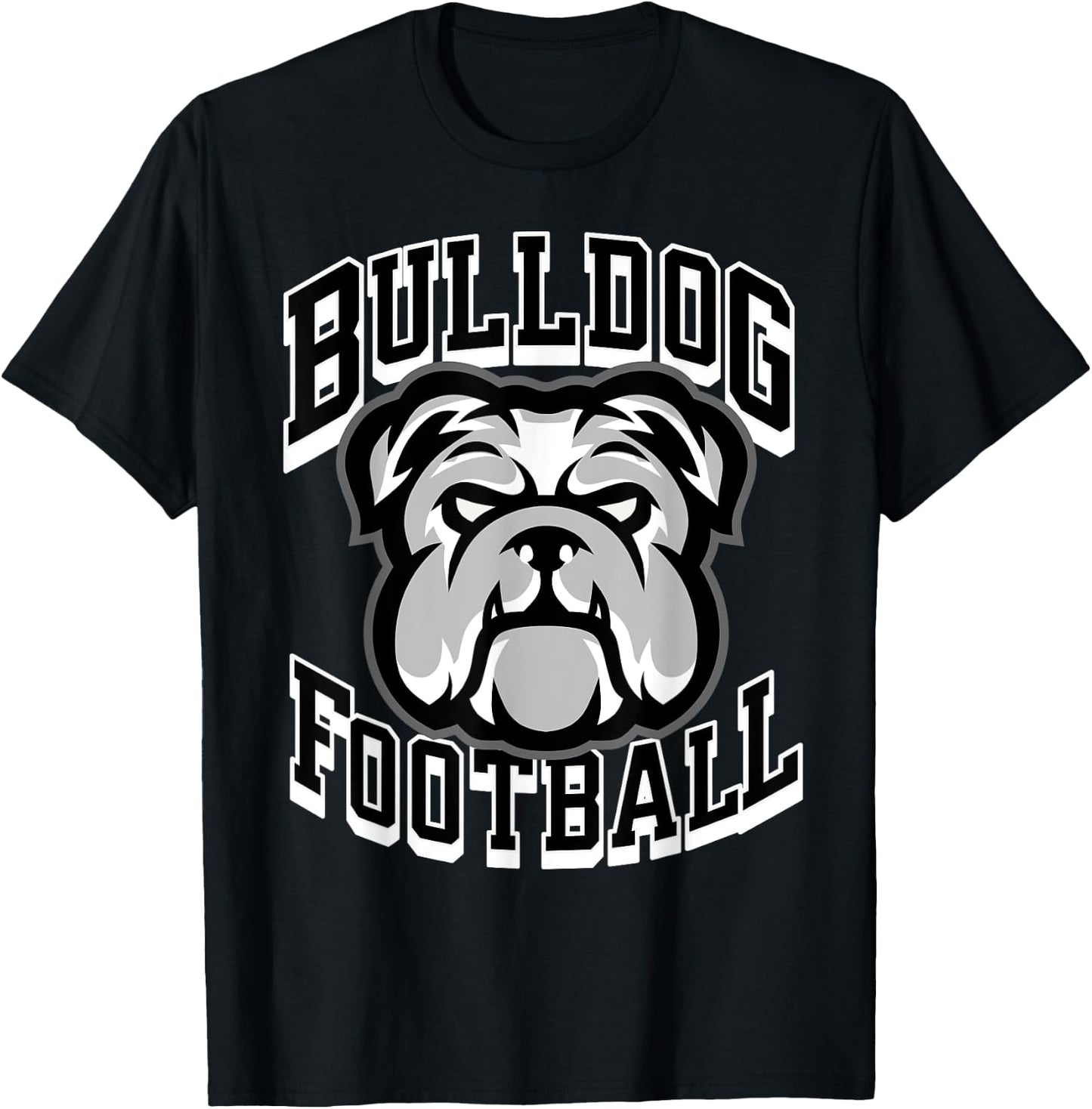 Bulldogs Football Game Day Print Mom Dad Black T-Shirt - T-Shirt | Black