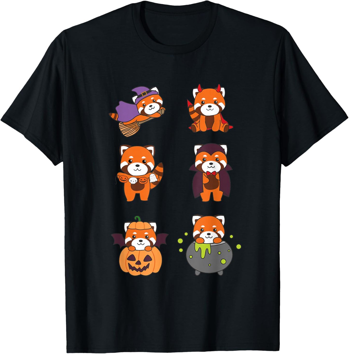 Red Panda Halloween Costume Red Pandas Halloween T-Shirt - T-Shirt | Black