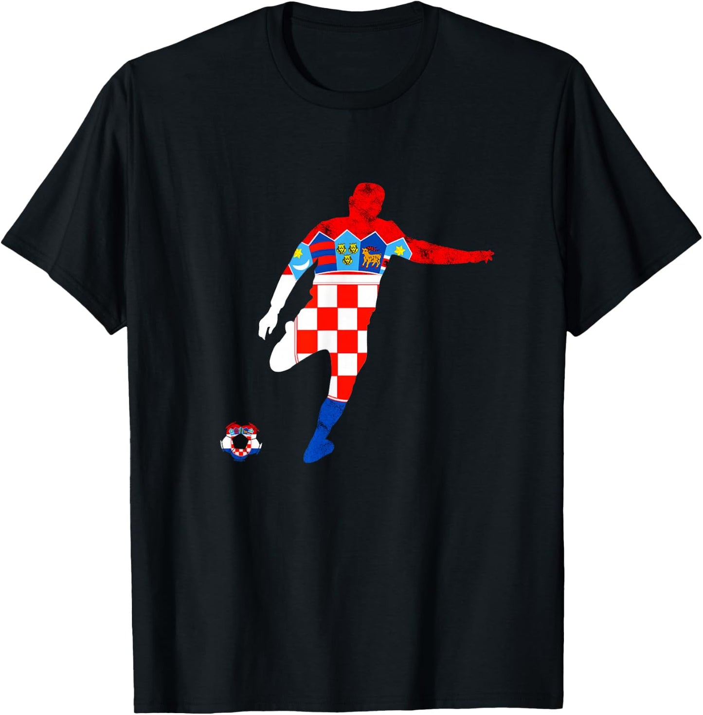 Croatia Croatian Roots Croatian Soccer Player Croatian Flag T-Shirt - T-Shirt | Black