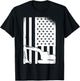 Excavator Toys and Accessories - American Flag Digger T-Shirt - T-Shirt | Black