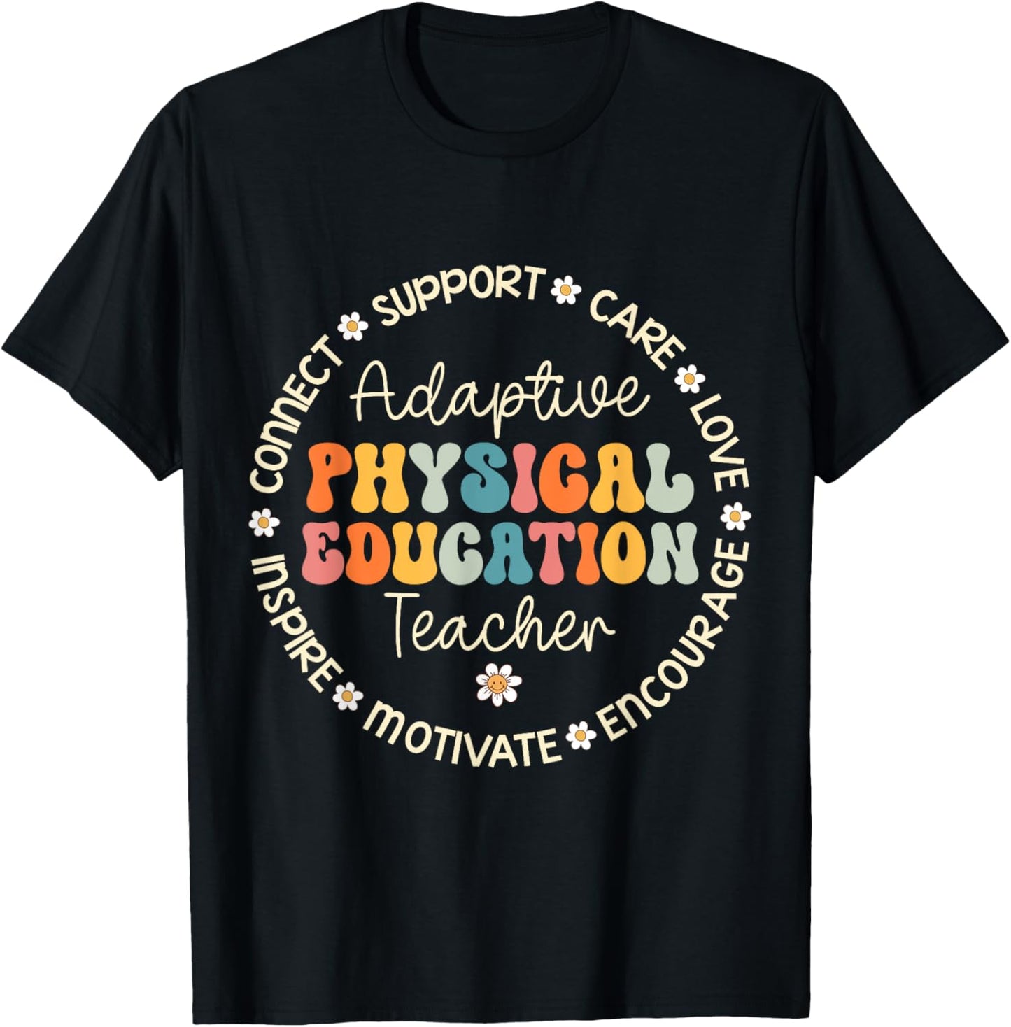 Adaptive Physical Education Teacher Week Back to School Women Girls Kids T-Shirt - T-Shirt | Black