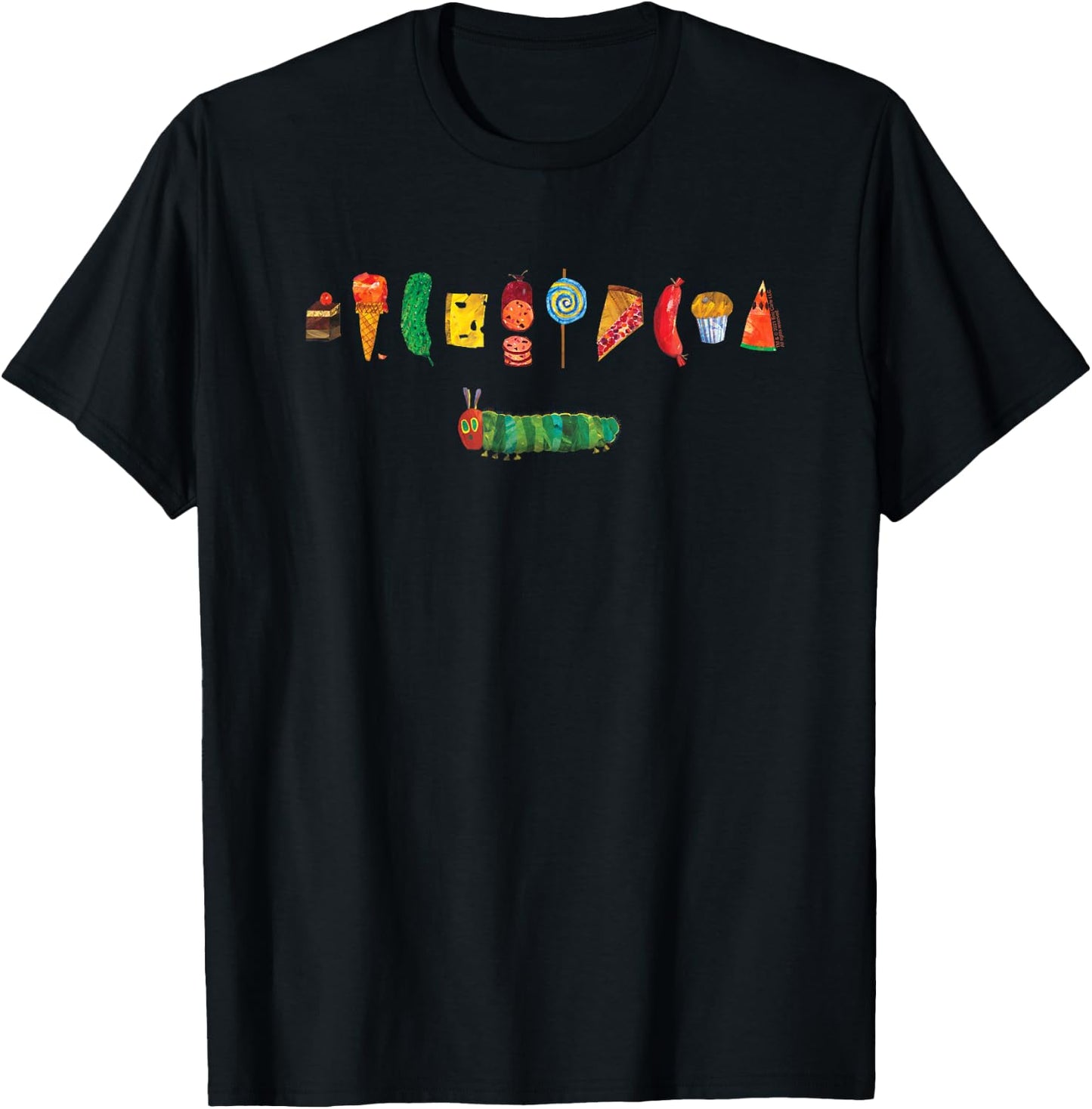 Eric Carle The Very Hungry Caterpillar Feast Children's Book T-Shirt - T-Shirt | Black