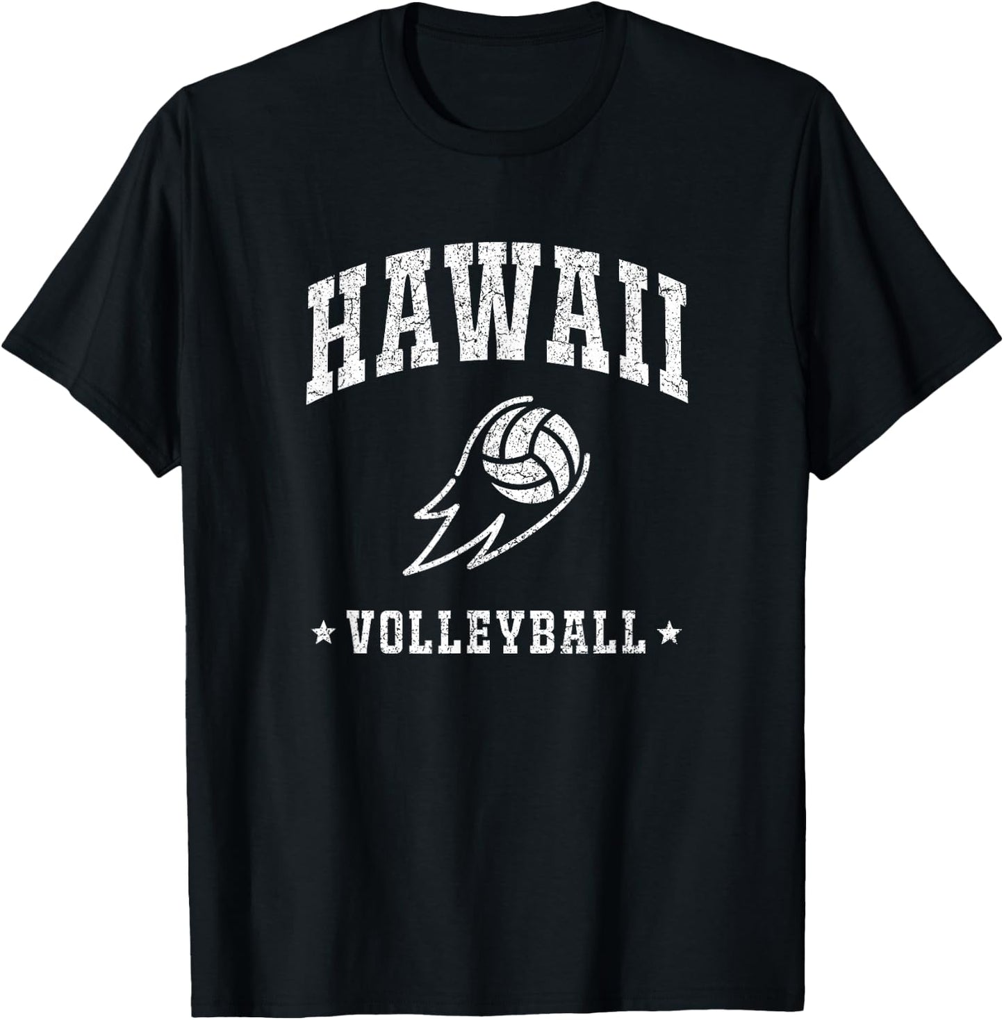 Hawaii Volleyball Vintage Gameday Retro Volleyball Lover T-Shirt - T-Shirt | Black