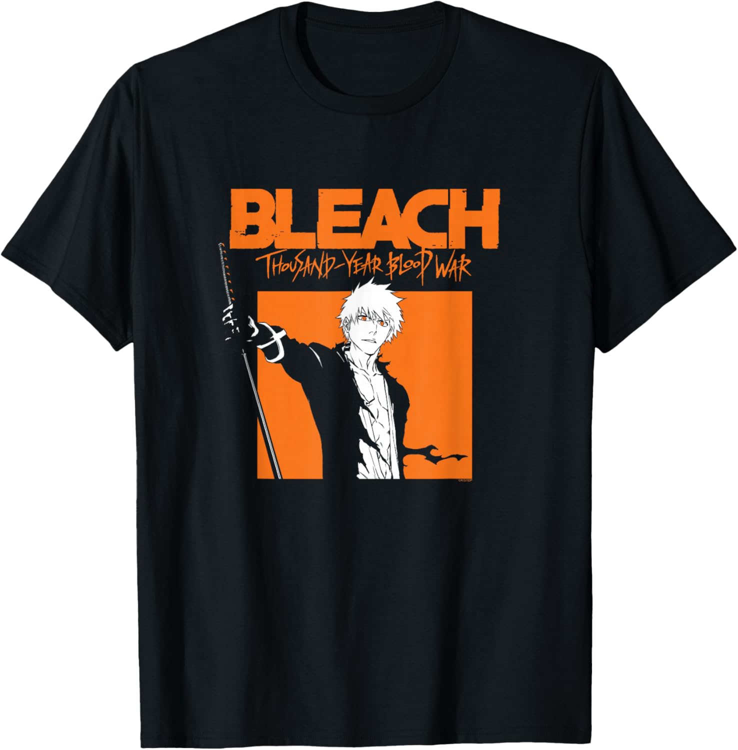 Bleach: Thousand Year Blood War Ichigo with Orange Logo T-Shirt - T-Shirt | Black