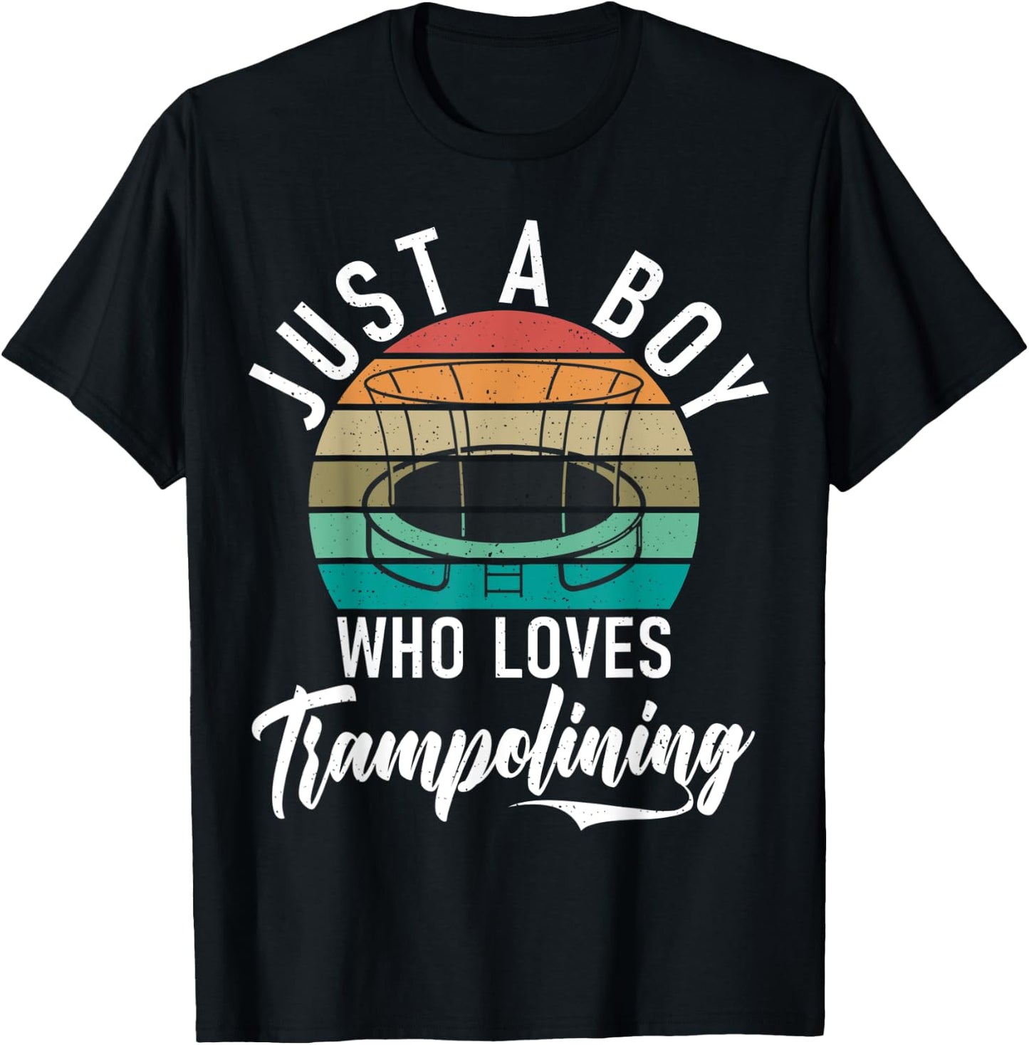 Bounce Just a Boy who loves Trampolining Trampoline Boy T-Shirt - T-Shirt | Black