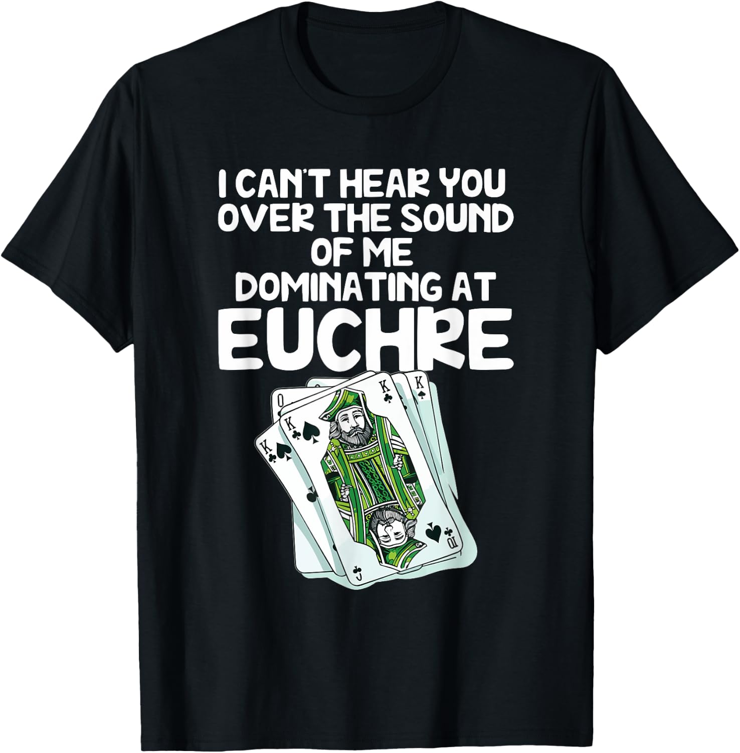 Euchre Card Game Player Euchre Gamers Funny Partner T-Shirt - T-Shirt | Black