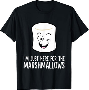 I'm Just Here For The Marshmallows T-Shirt - T-Shirt | Black