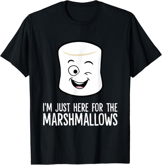 I'm Just Here For The Marshmallows T-Shirt - T-Shirt | Black