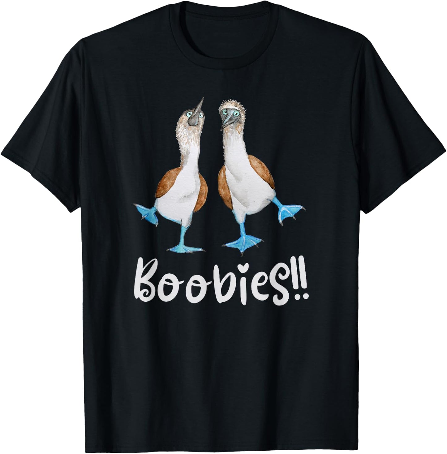 Love Blue-footed Boobies, bird nerd for birdwatching T-Shirt - T-Shirt | Black