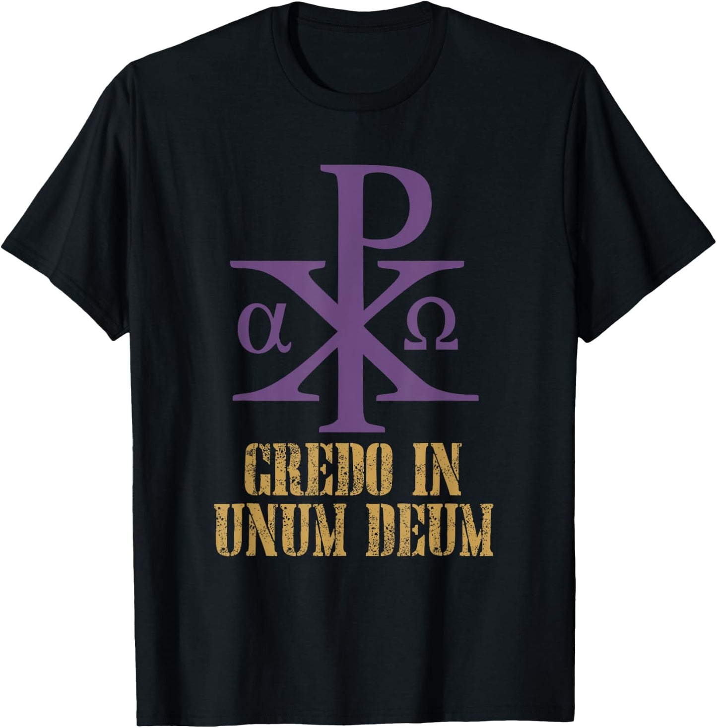 Chi Rho Christogram Catholic T-Shirt - T-Shirt | Black